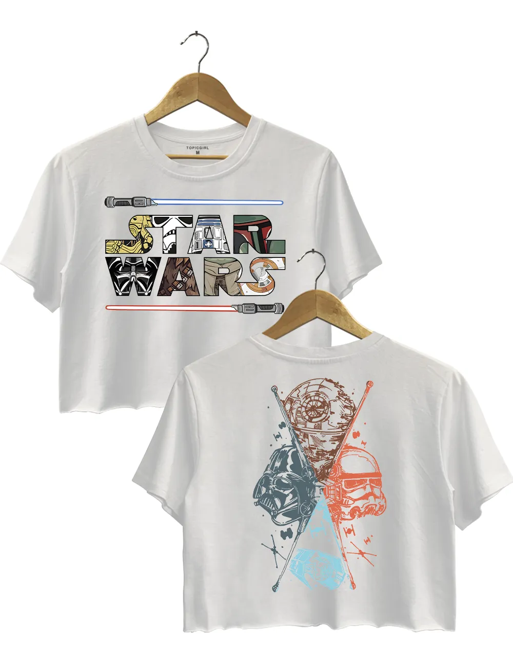 Classic Star Wars Crop Top sold by Topic Girl