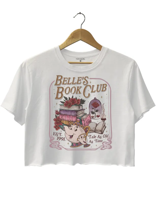 Tale As Old As Time Belle's Book Cafe Crop Top sold by Topic Girl