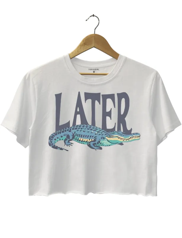 Later Gator Vintage 90s Y2K Crop Top sold by Topic Girl