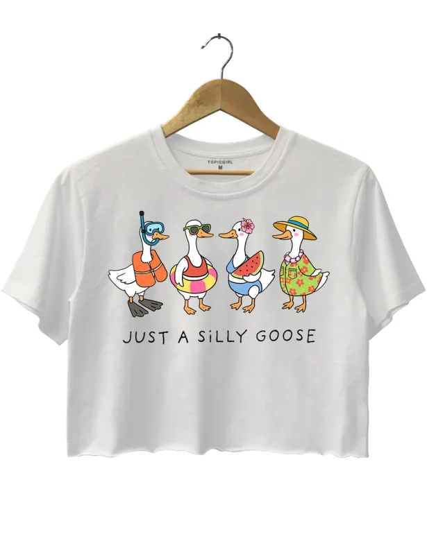 Just A Silly Goose Summer Crop Top sold by Topic Girl