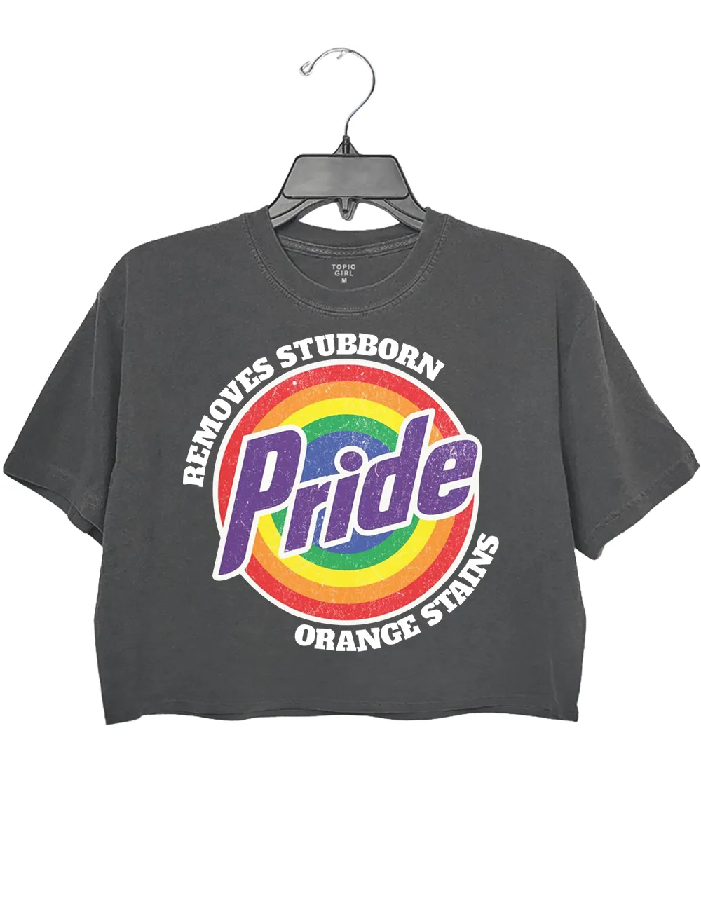 Pride Removes Stubbom Orange Stains Crop Top sold by Topic Girl