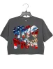 America Brushstroke Patriotic Freedom Crop Top sold by Topic Girl