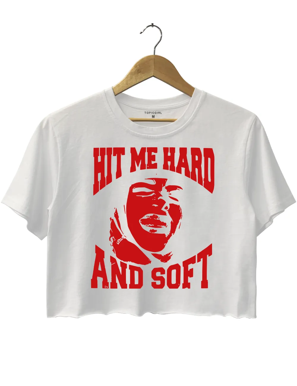 Billie Smile Hit Me Hard And Soft Crop Top sold by Topic Girl