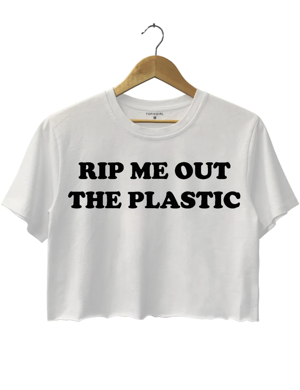 Rip Me Out The Plastic Crop Top sold by Topic Girl product image thumbnail 2