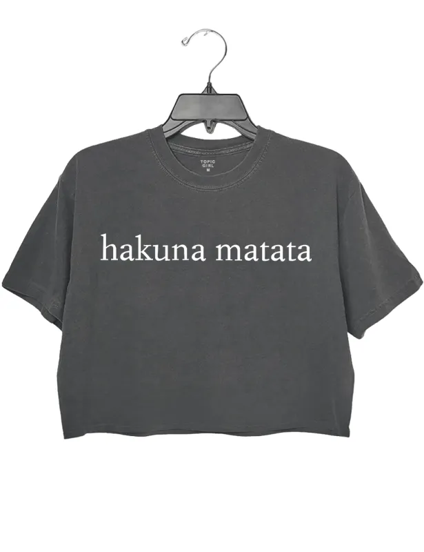 Hakuna Matata Crop Top sold by Topic Girl
