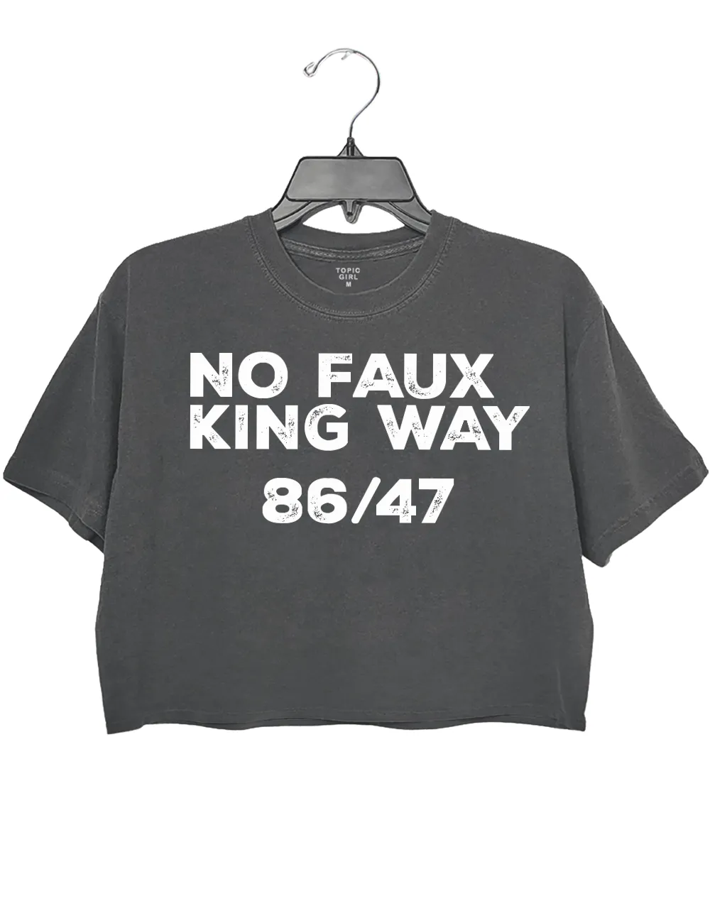 No Faux King Way 86/47 Crop Top sold by Topic Girl