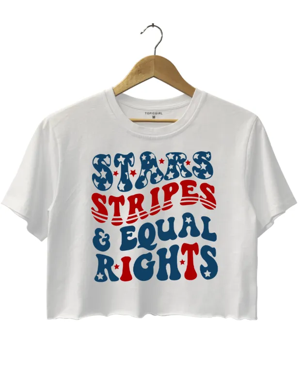 Stars Stripes And Equal Rights Crop Top sold by Topic Girl
