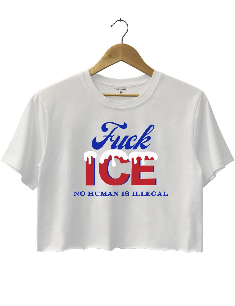 No Humen ls lllega Crop Top sold by Topic Girl product image thumbnail 2