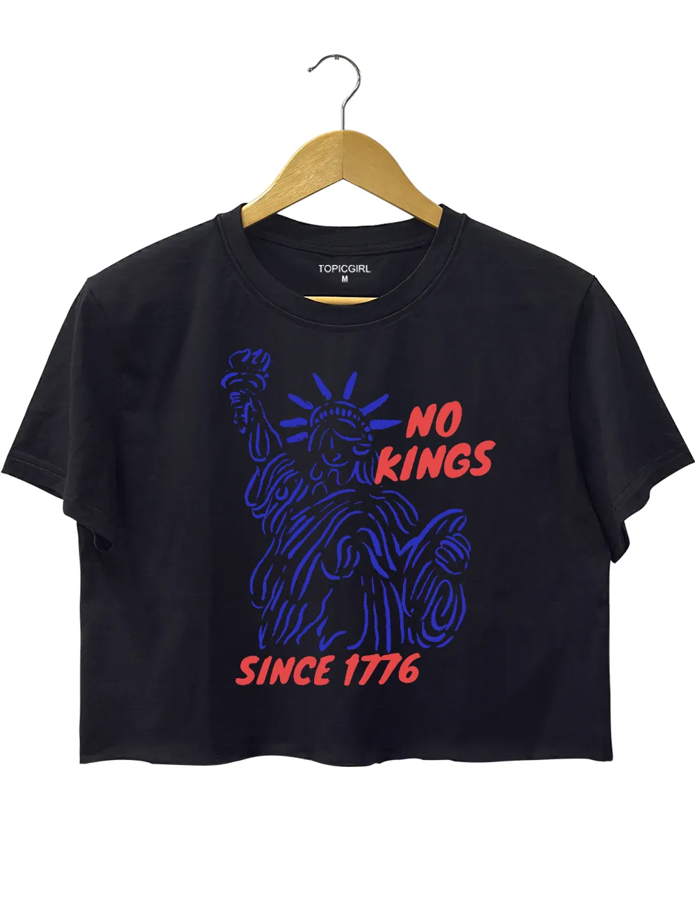 No kings Since 1776 Crop Top sold by Topic Girl product image thumbnail 3
