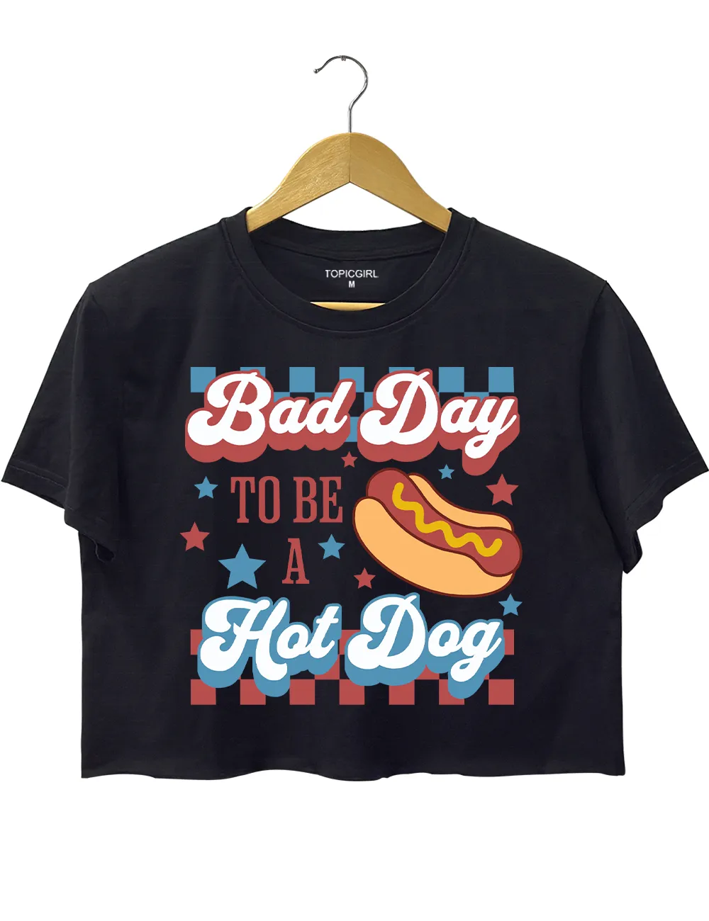 Bad Day to Be a Hot Dog Crop Top sold by Topic Girl product image thumbnail 3