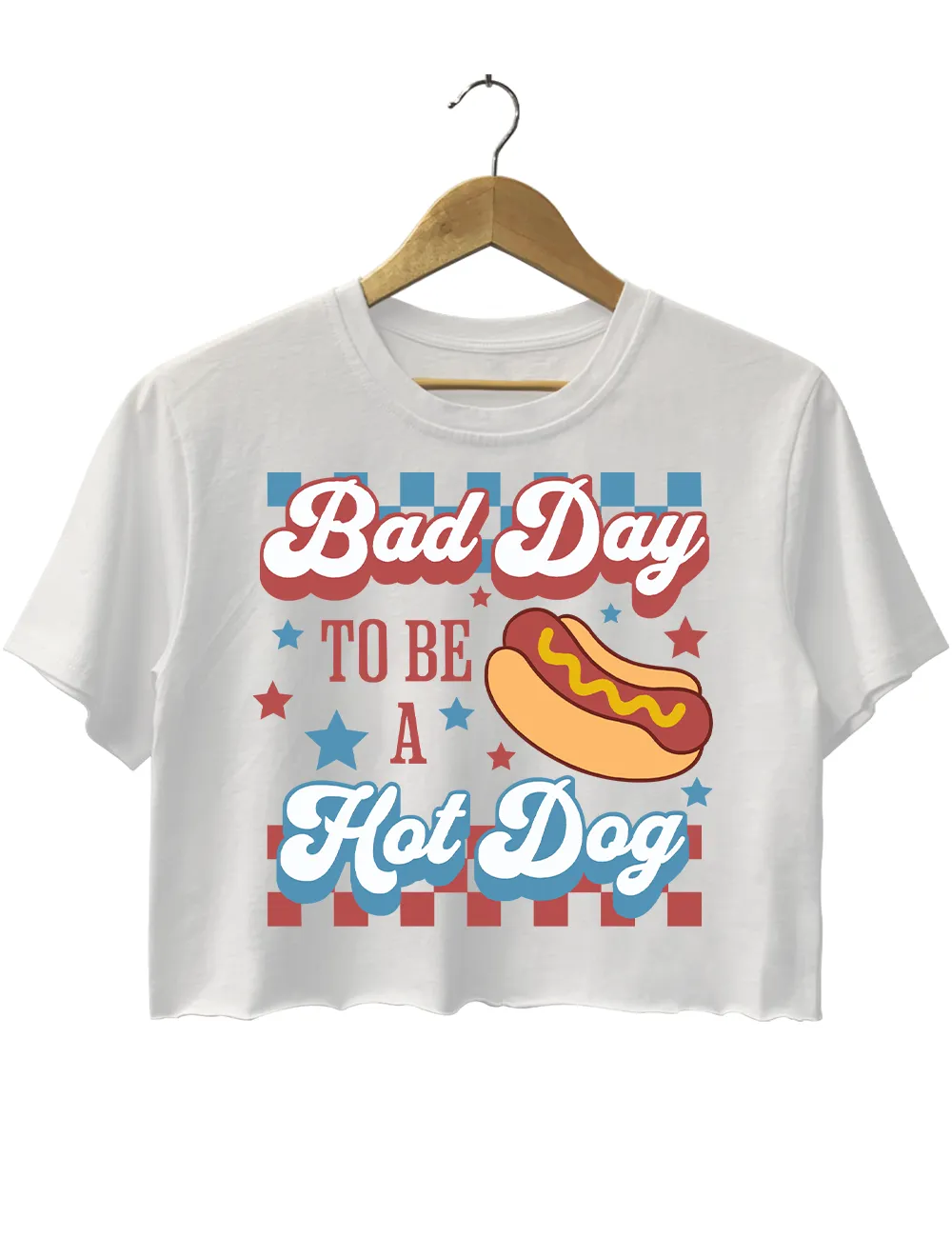 Bad Day to Be a Hot Dog Crop Top sold by Topic Girl product image thumbnail 2