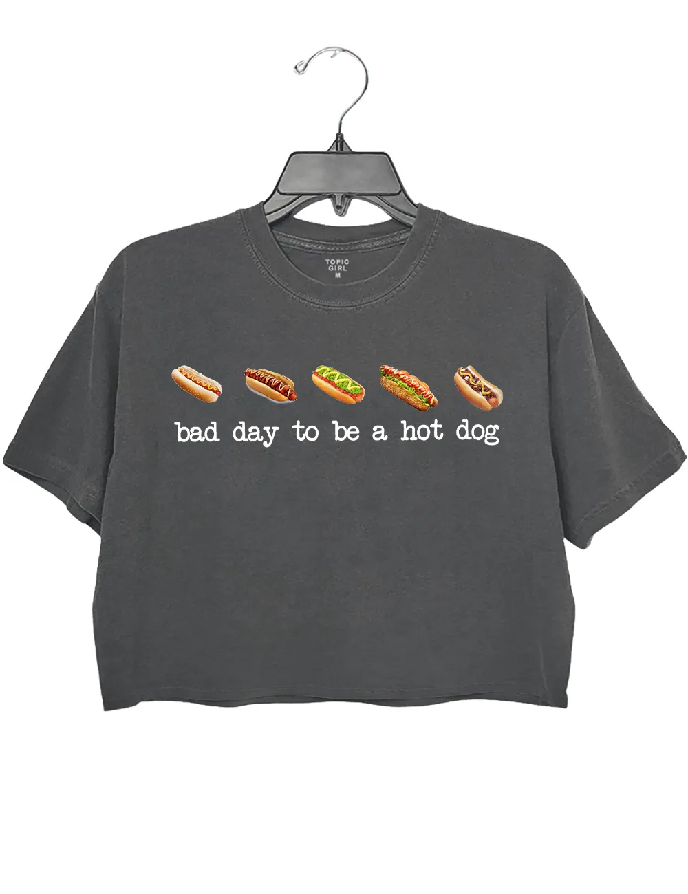 Bad Day to Be a Hotdog Crop Top sold by Topic Girl product image thumbnail 2