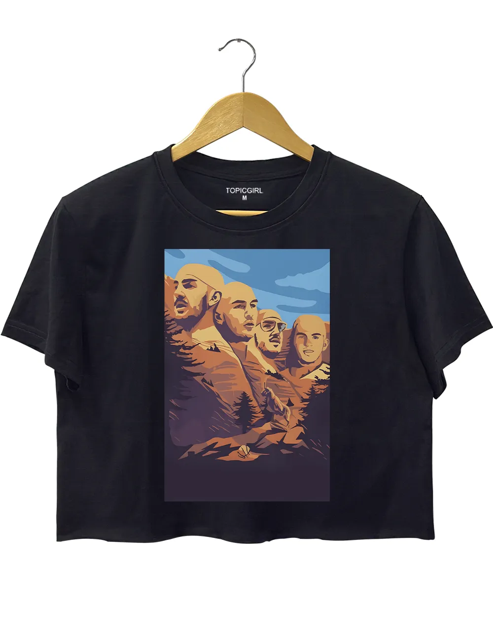 Alex Carso ount Rushmore Crop Top sold by Topic Girl product image thumbnail 3
