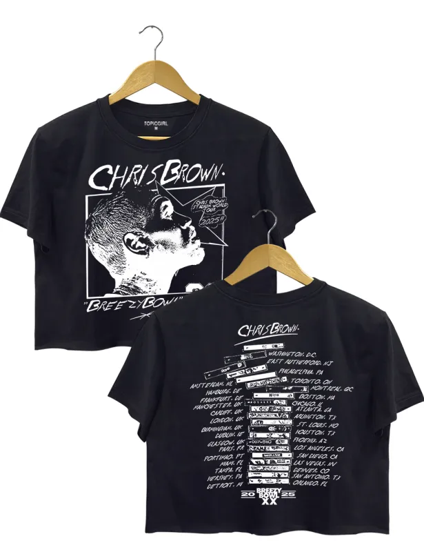 Chris Brown Breezy Bowl Stadium Tour Crop Top sold by Topic Girl