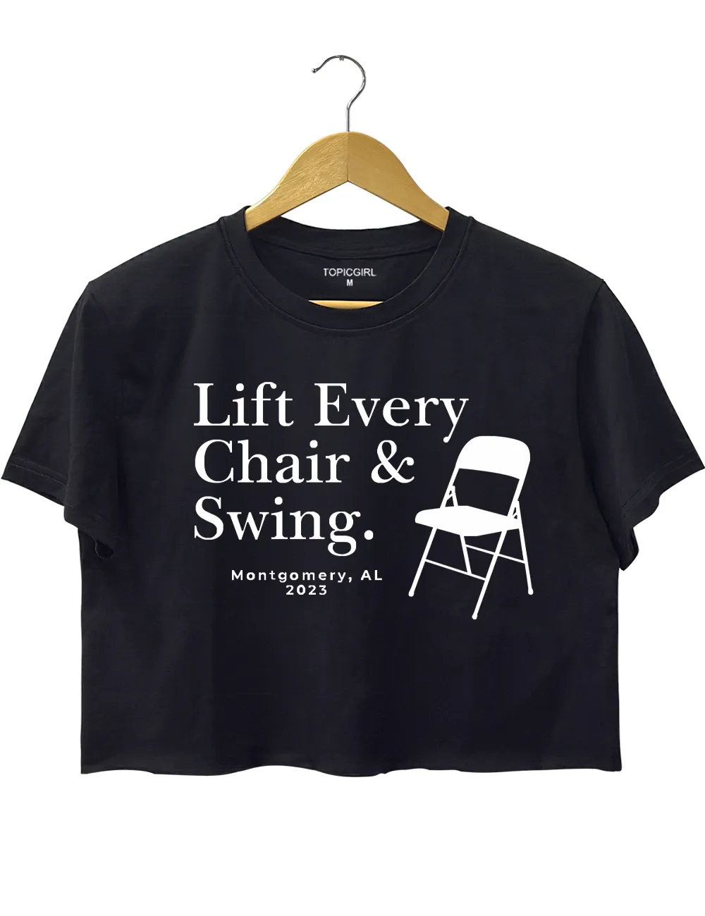 Lift Every Chair And Swing Crop Top sold by Topic Girl product image thumbnail 3