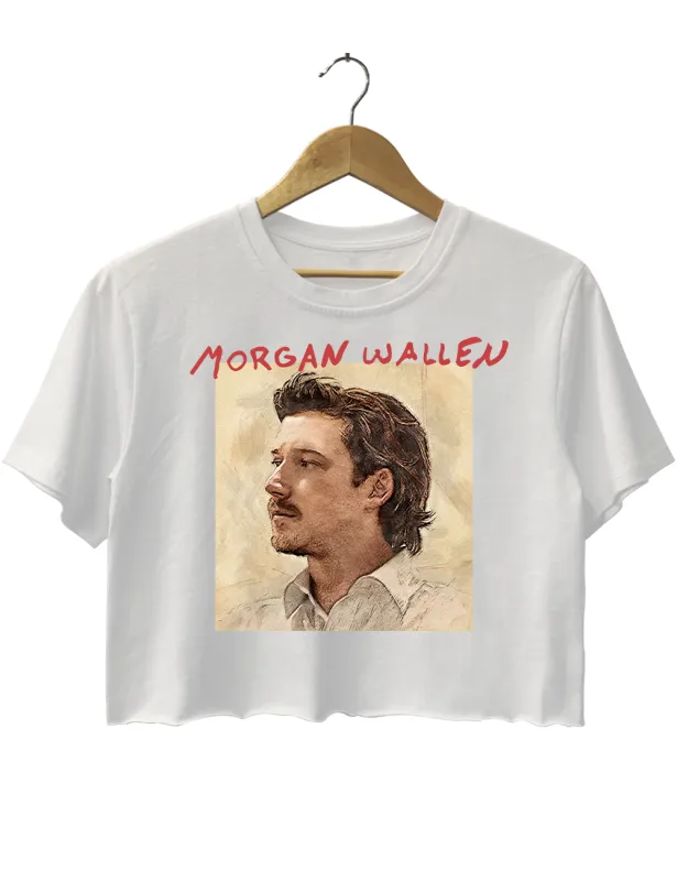 Vintage Morgan Wallen Crop Top made by Topic Girl