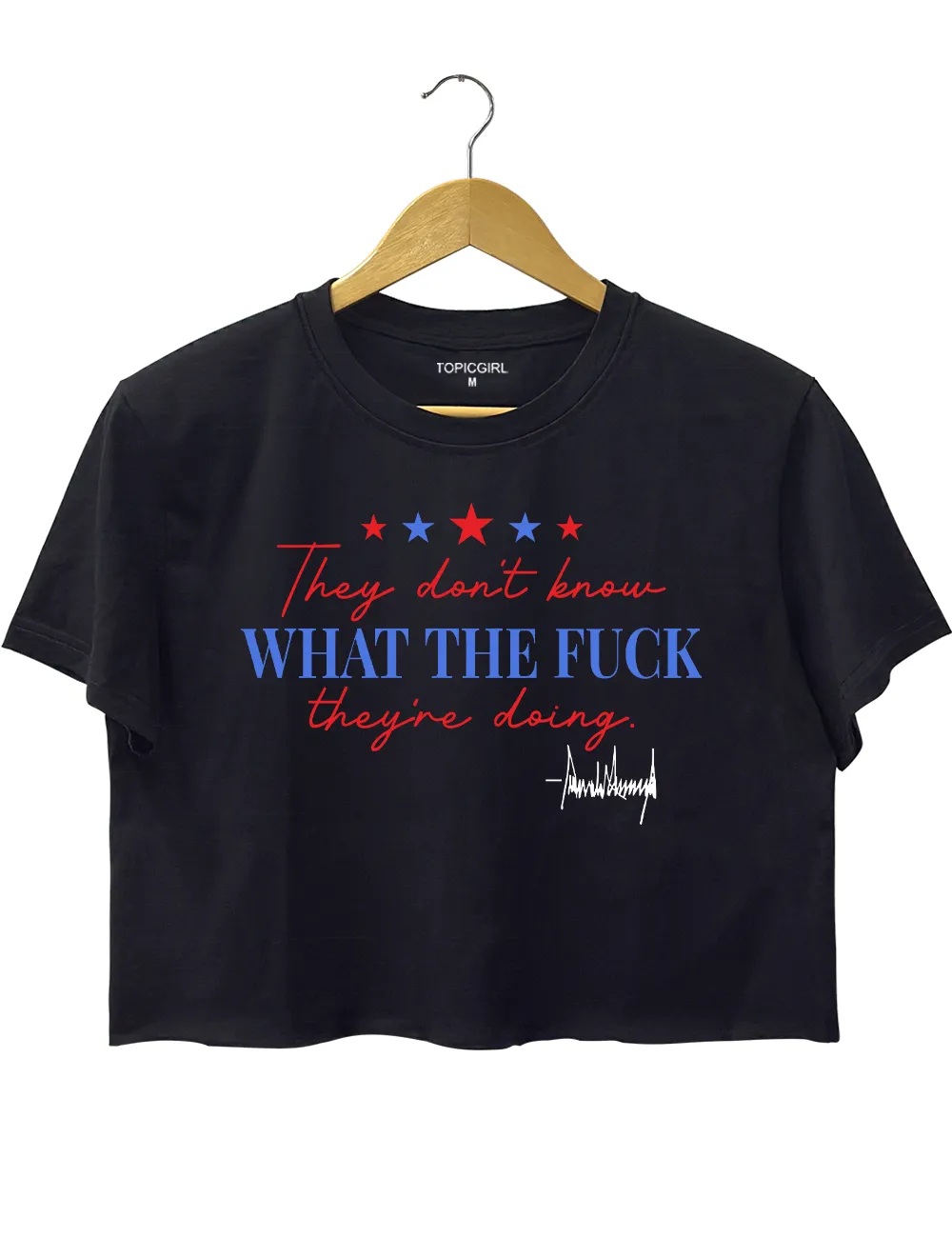 They don't know what the fuck they're doing Crop Top sold by Topic Girl product image thumbnail 3