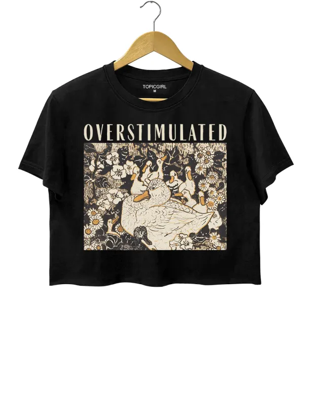 Overstimulated Mama Duck Crop Top sold by Topic Girl