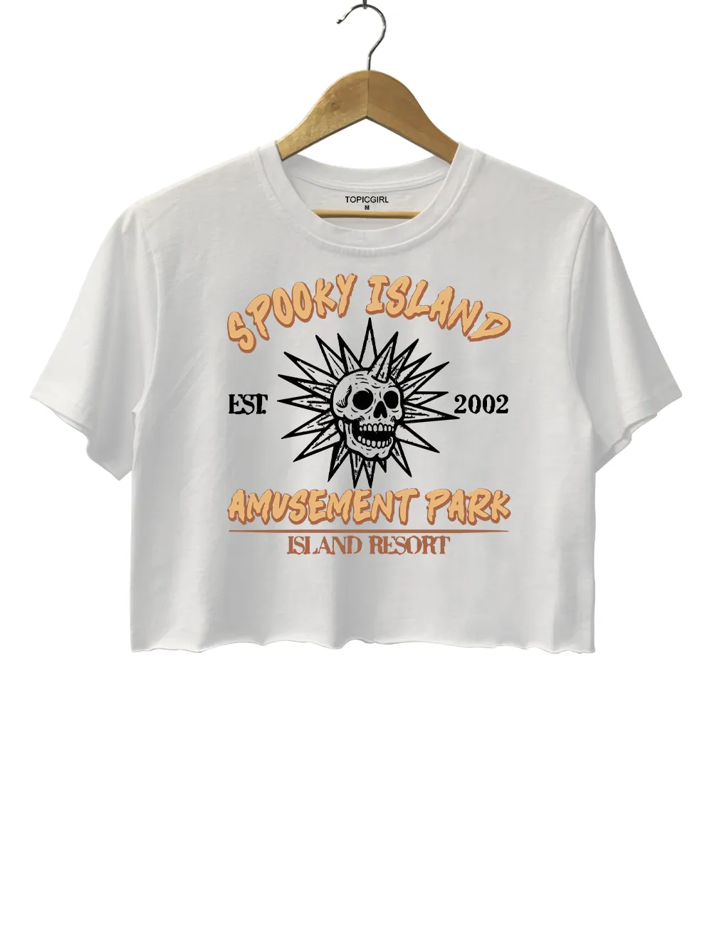 Funny Halloween Skeleton Crop Top sold by Topic Girl product image thumbnail 3