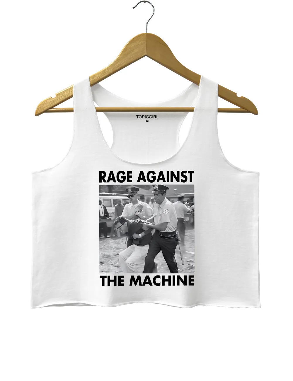 1963 Arrest Bernie Sanders Crop Tank Top sold by Topic Girl product image thumbnail 2