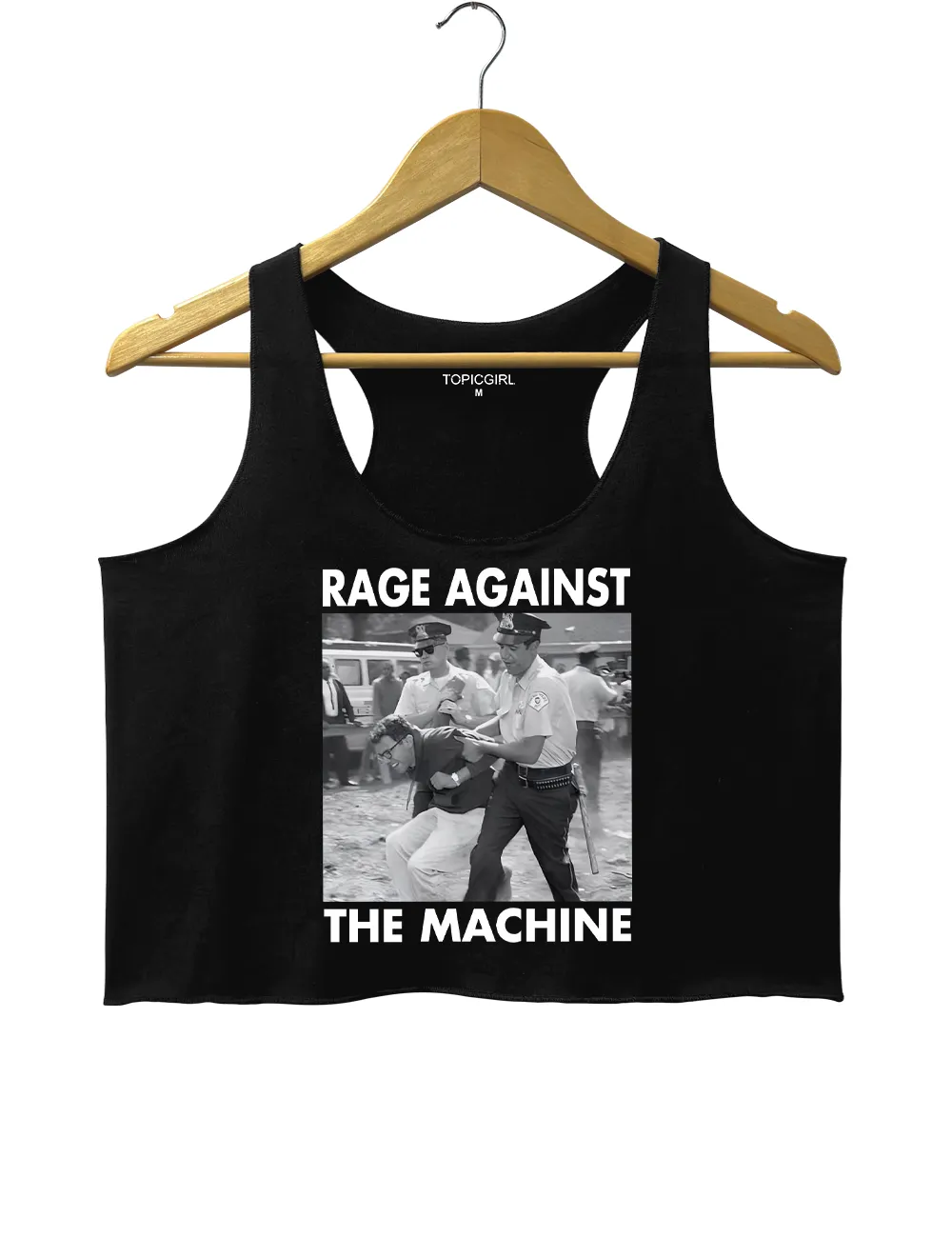 1963 Arrest Bernie Sanders Crop Tank Top sold by Topic Girl product image thumbnail 3