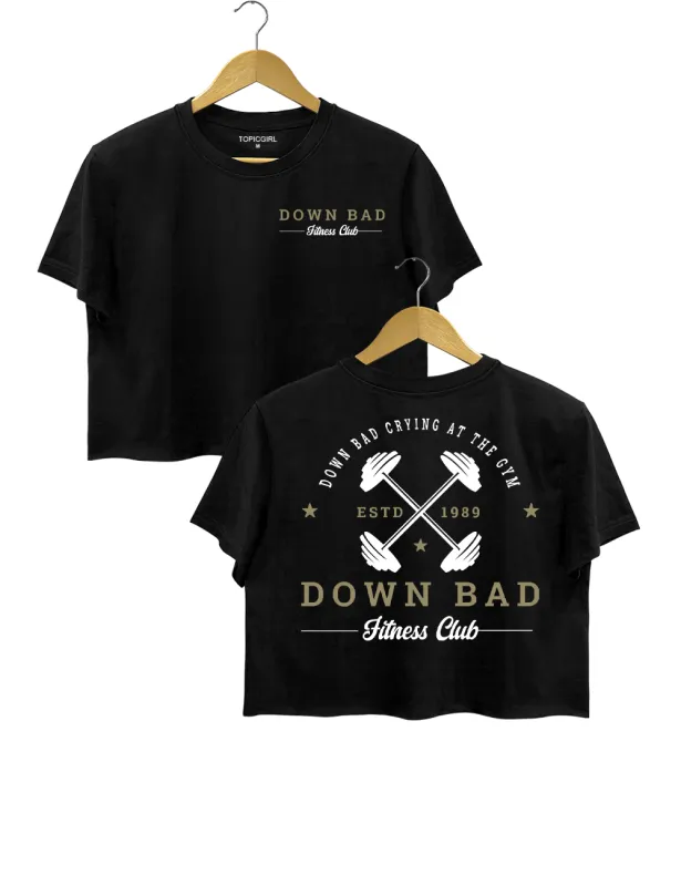 Down Bad Crying At The Gym Crop Top sold by Topic Girl