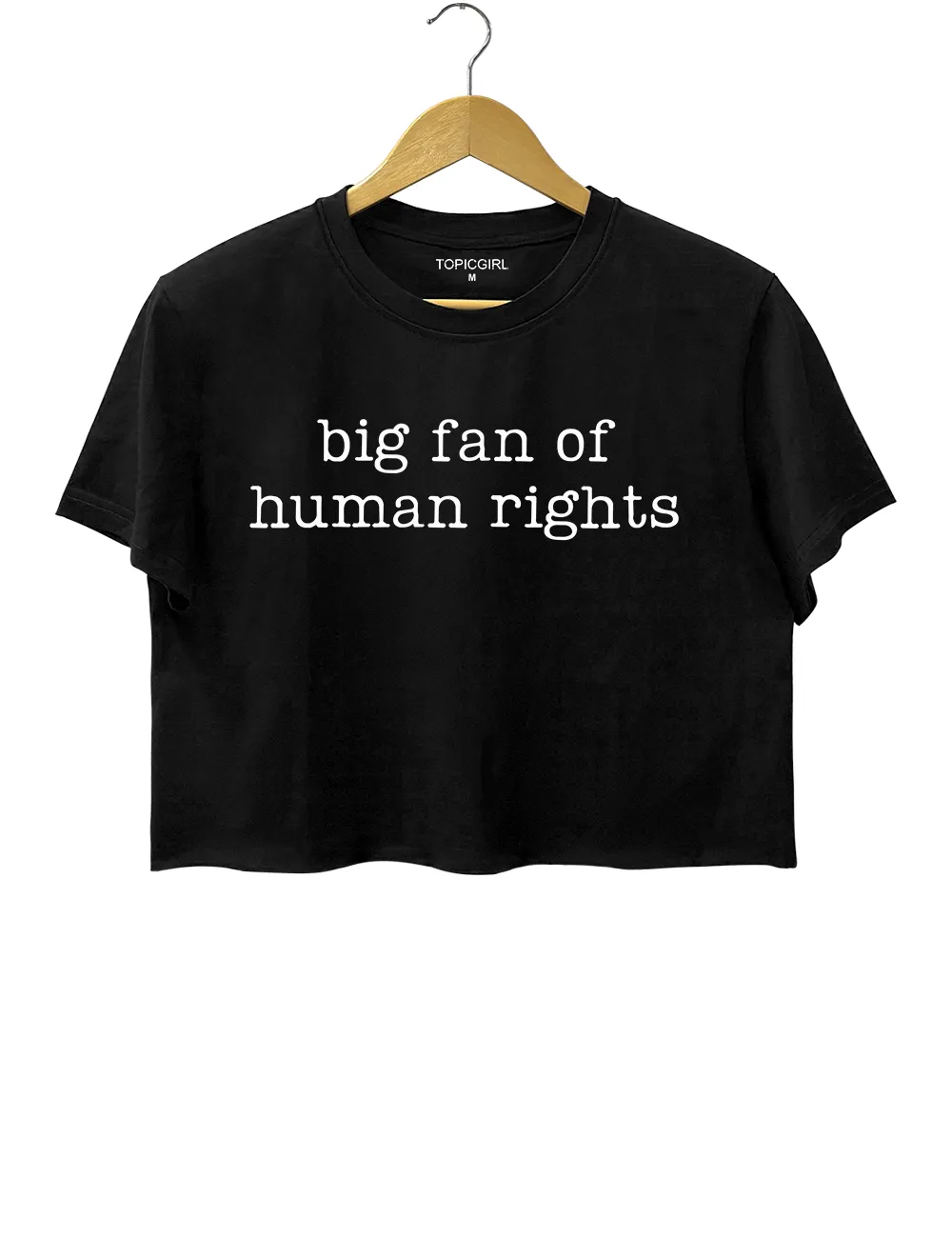 Big Fan Of Human Rights Crop Top sold by Topic Girl product image thumbnail 2