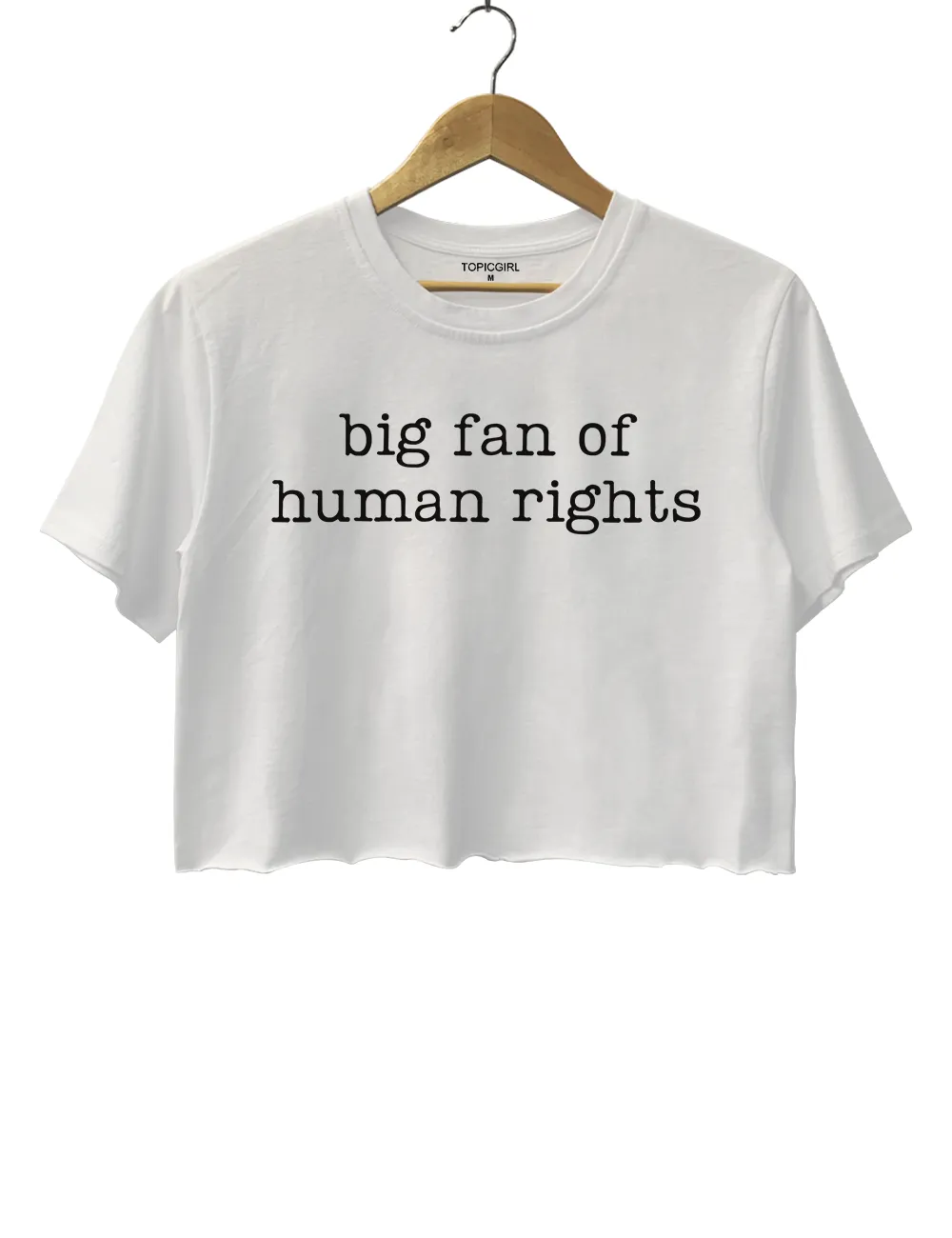 Big Fan Of Human Rights Crop Top sold by Topic Girl product image thumbnail 3