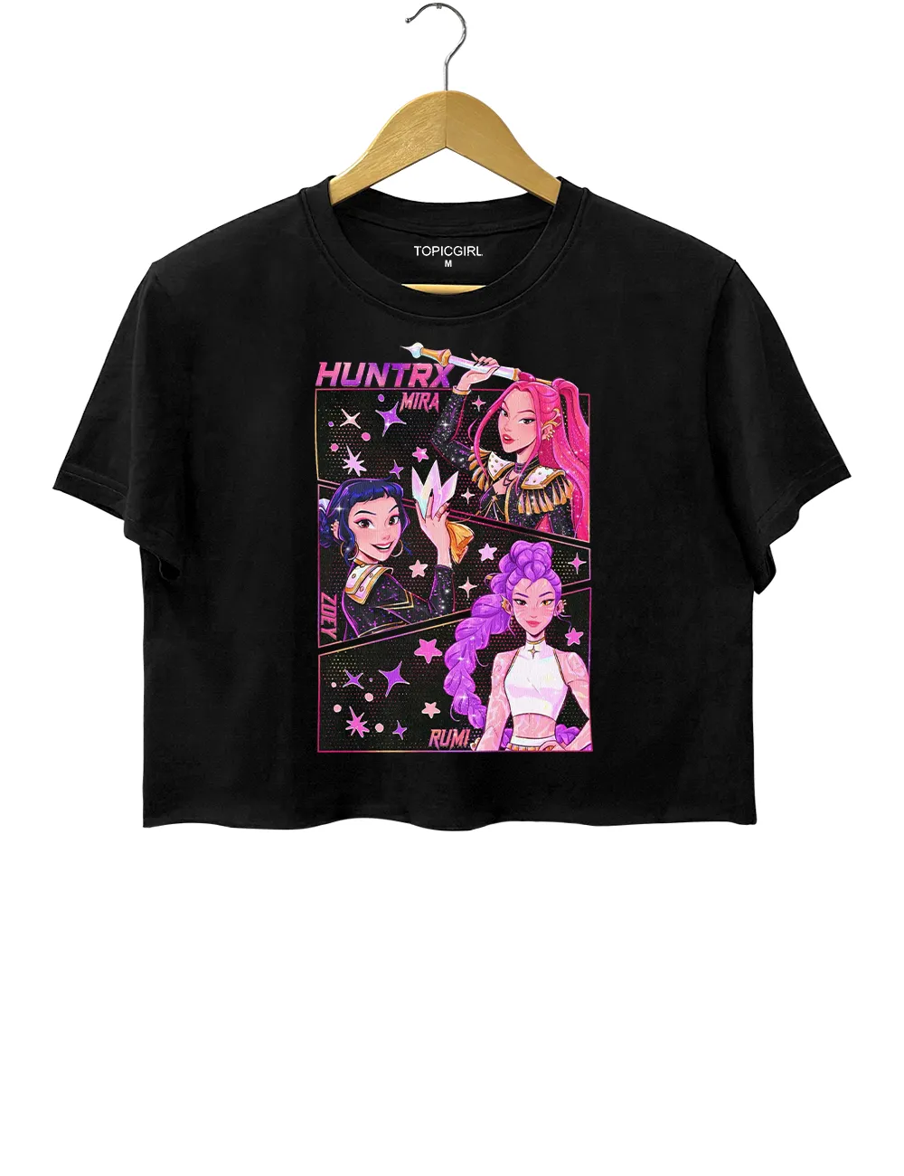 Kpop Demon Hunters Funny Crop Top sold by Topic Girl product image thumbnail 4