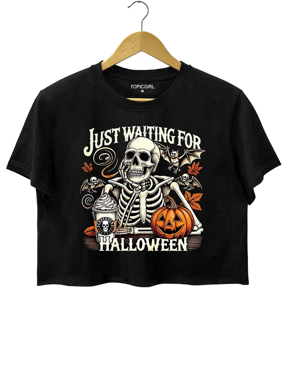 Just Waiting for Halloween Crop Top sold by Topic Girl product image thumbnail 3