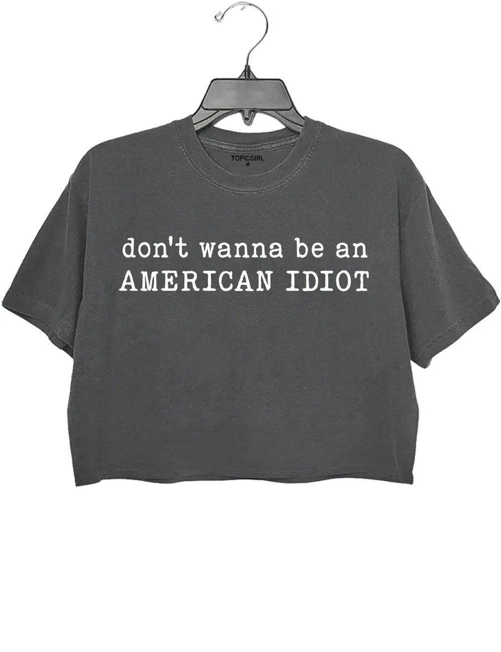 Don't Wanna Be An American ldiot Crop Top sold by Topic Girl product image thumbnail 2
