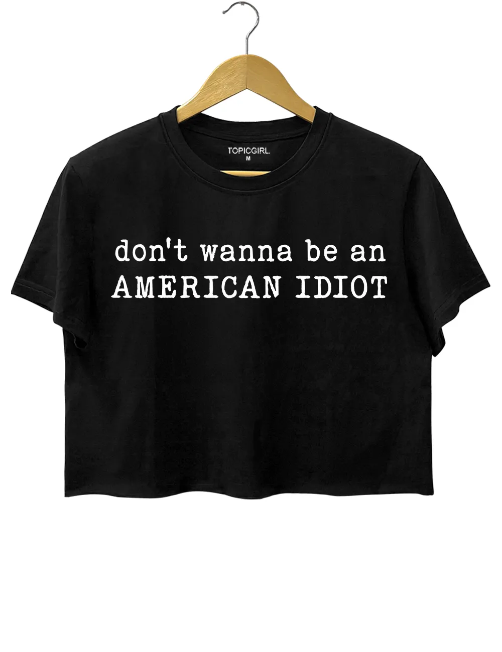 Don't Wanna Be An American ldiot Crop Top sold by Topic Girl product image thumbnail 3