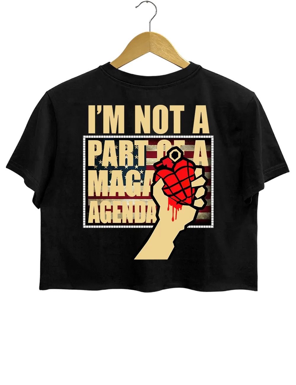 Don't Wanna Be An American ldiot Crop Top sold by Topic Girl product image thumbnail 4