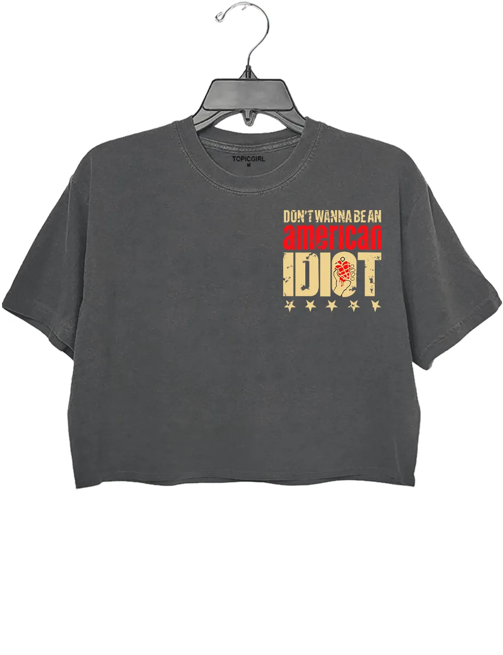 Don't Wanna Be An American ldiot Crop Top sold by Topic Girl product image thumbnail 5