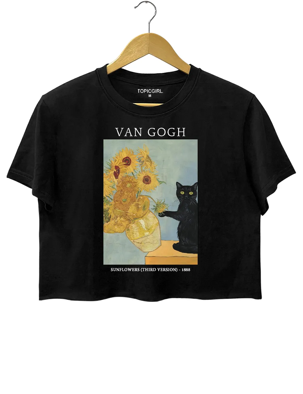 Funny Cat Crop Top sold by Topic Girl product image thumbnail 3