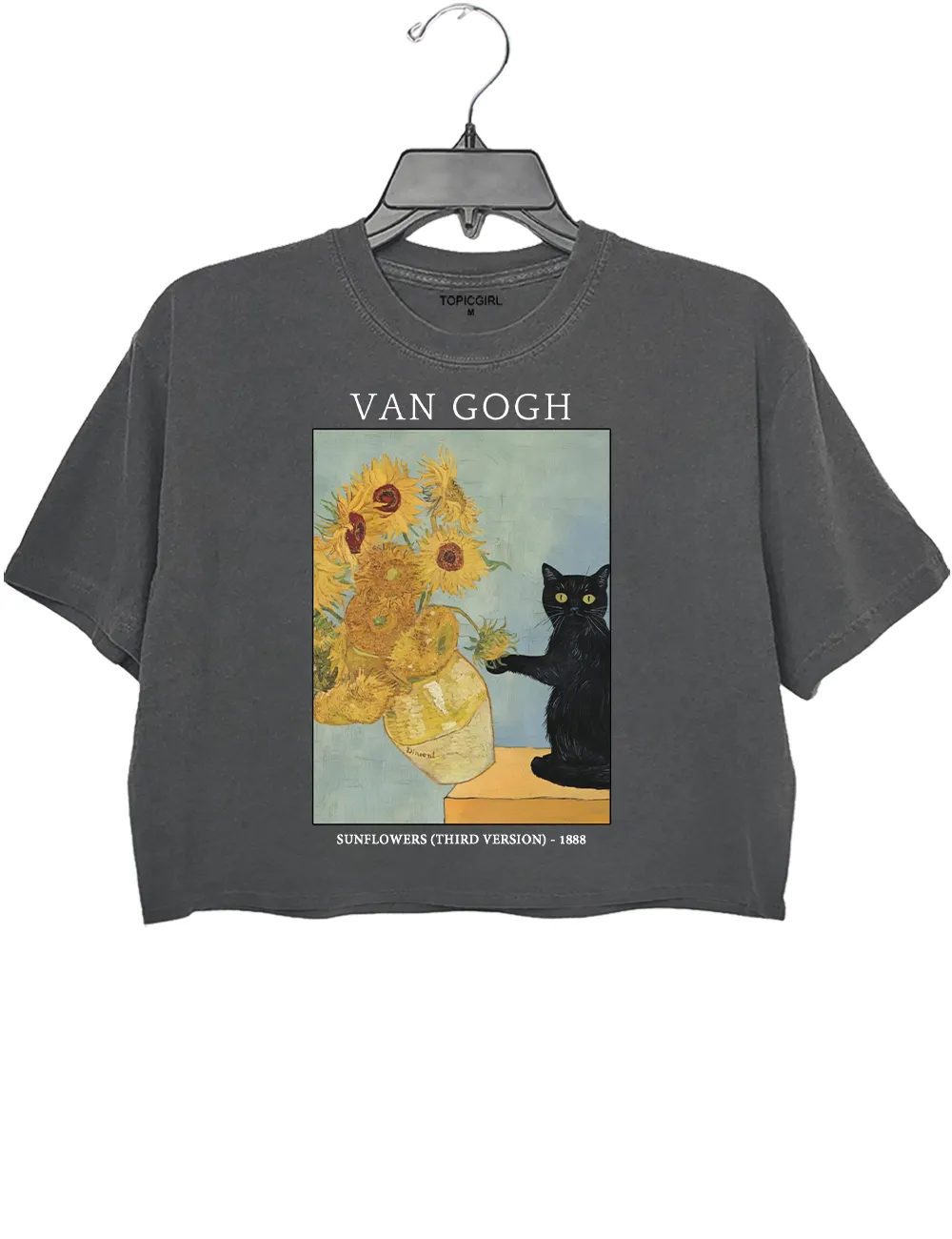 Funny Cat Crop Top sold by Topic Girl product image thumbnail 2