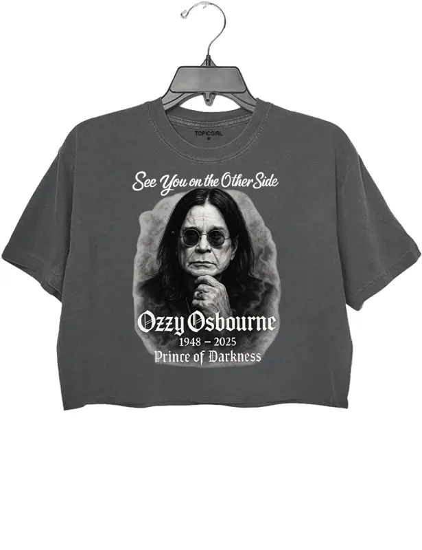 See You On The Other Side RlP Ozzy Crop Top sold by Topic Girl