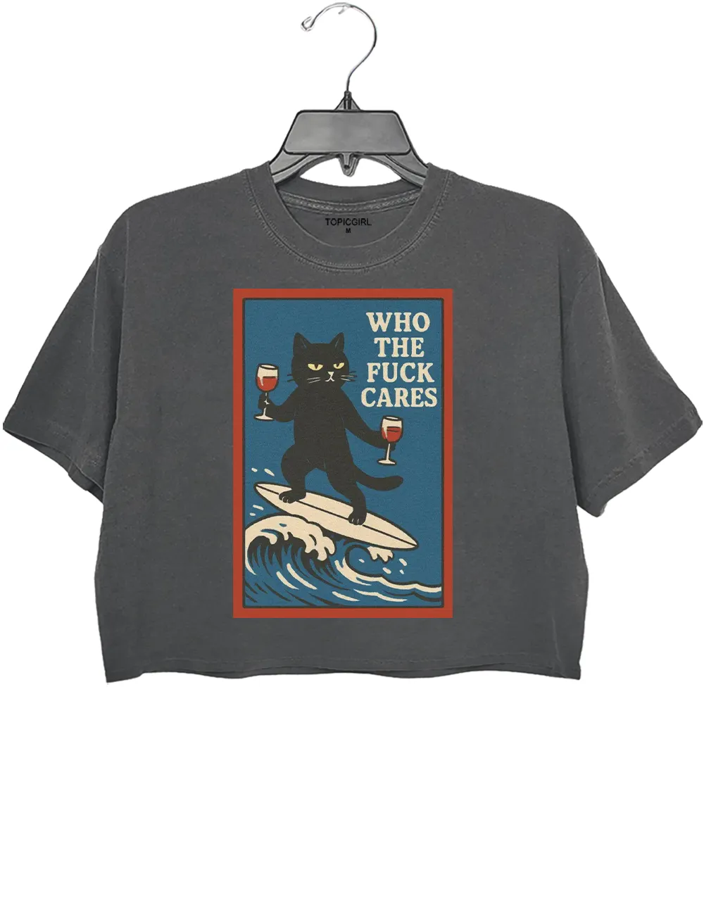 Who the F*** Cares Crop Top sold by Topic Girl product image thumbnail 2