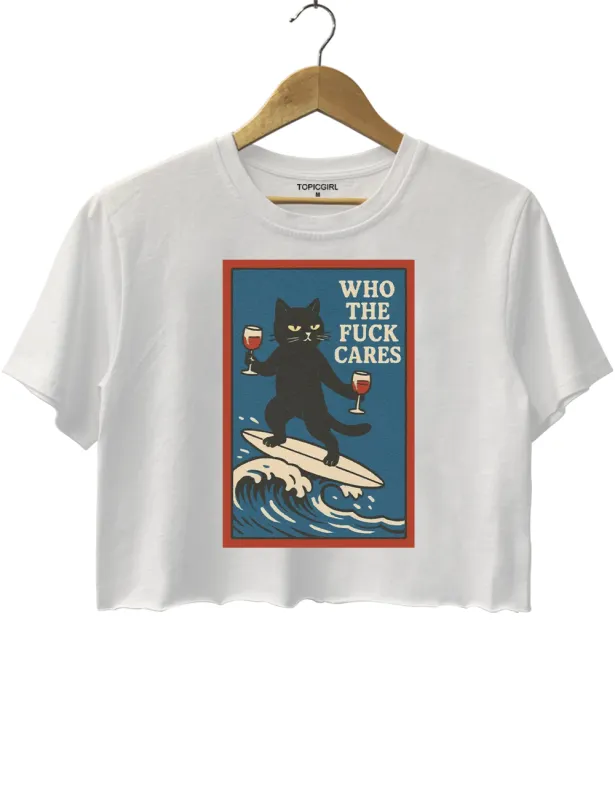 Who the F*** Cares Crop Top sold by Topic Girl