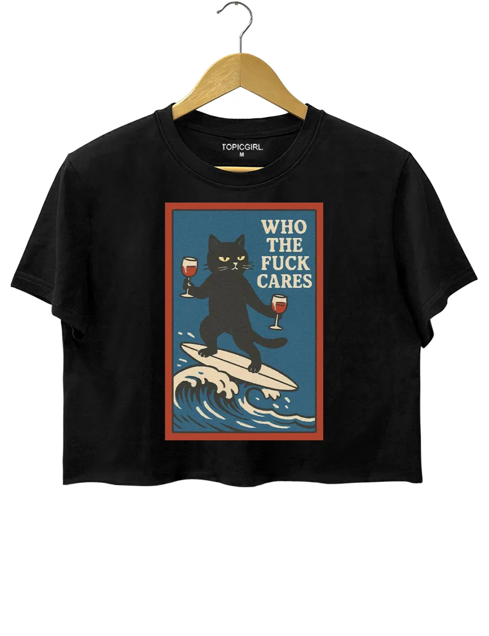 Who the F*** Cares Crop Top sold by Topic Girl product image thumbnail 3