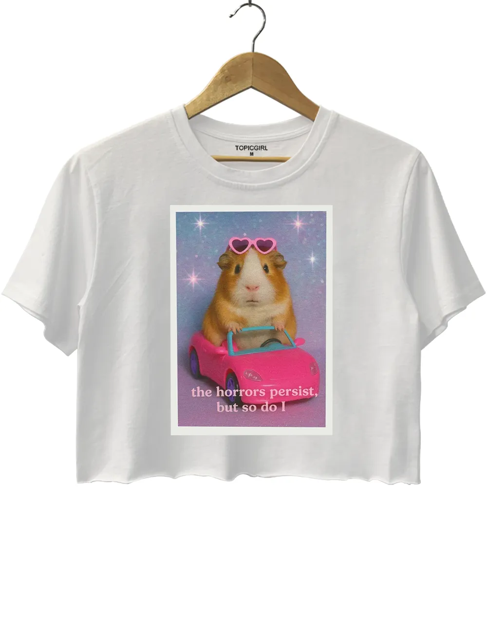 The Horrors Persist But So Do l Crop Top sold by Topic Girl product image thumbnail 2