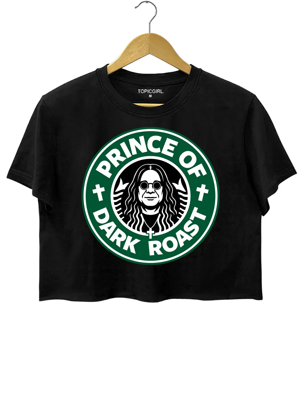 Osbourne Tribute Coffee Crop Top sold by Topic Girl product image thumbnail 3