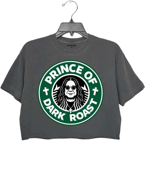 Osbourne Tribute Coffee Crop Top sold by Topic Girl