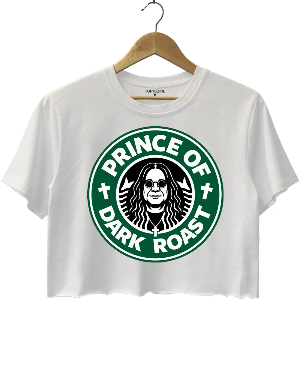 Osbourne Tribute Coffee Crop Top sold by Topic Girl product image thumbnail 2