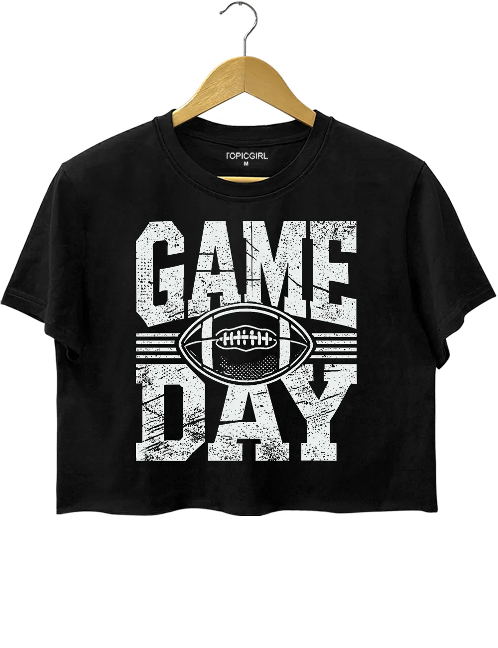 Football Season Crop Top sold by Topic Girl product image thumbnail 3