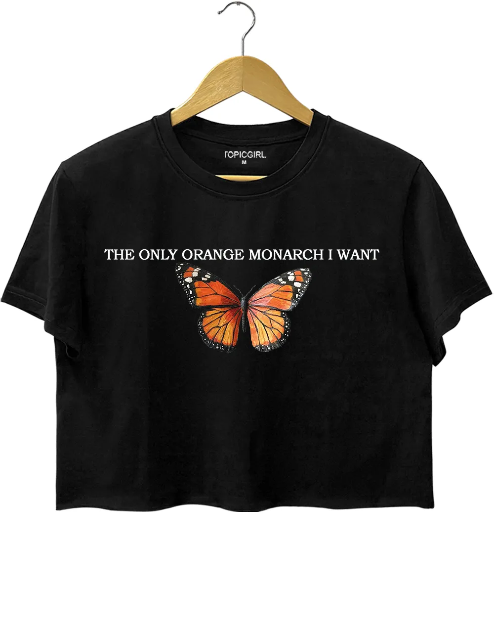 The Only Orange Monarch l Want Crop Top sold by Topic Girl product image thumbnail 3