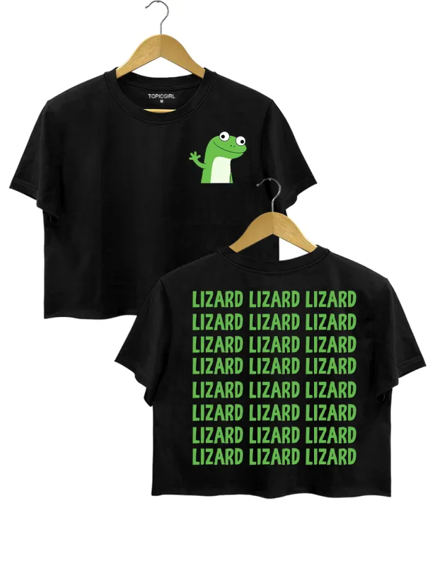 Lizard Lizard Lizard Crop Top sold by Topic Girl