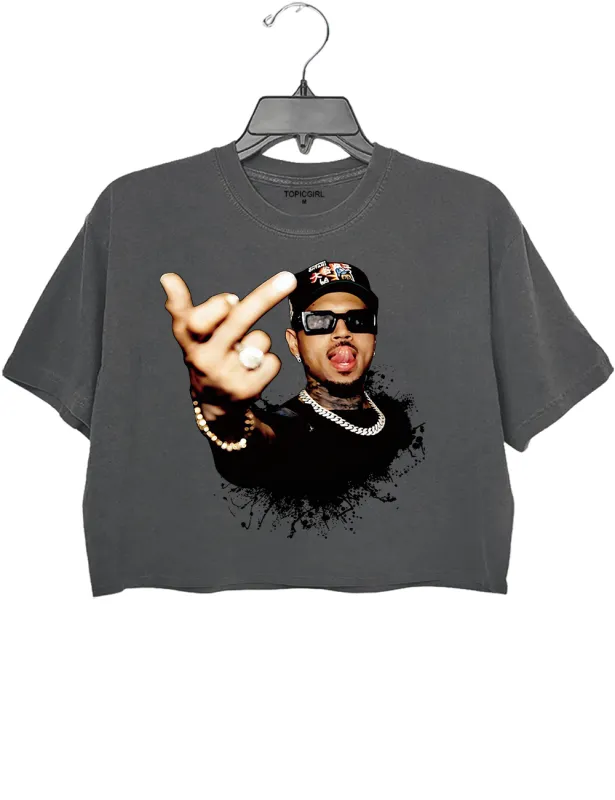 Chris Brown Vintage Crop Top sold by Topic Girl
