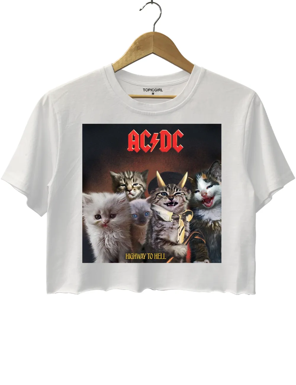 AC/DC Highway to Hell Crop Top sold by Topic Girl product image thumbnail 2