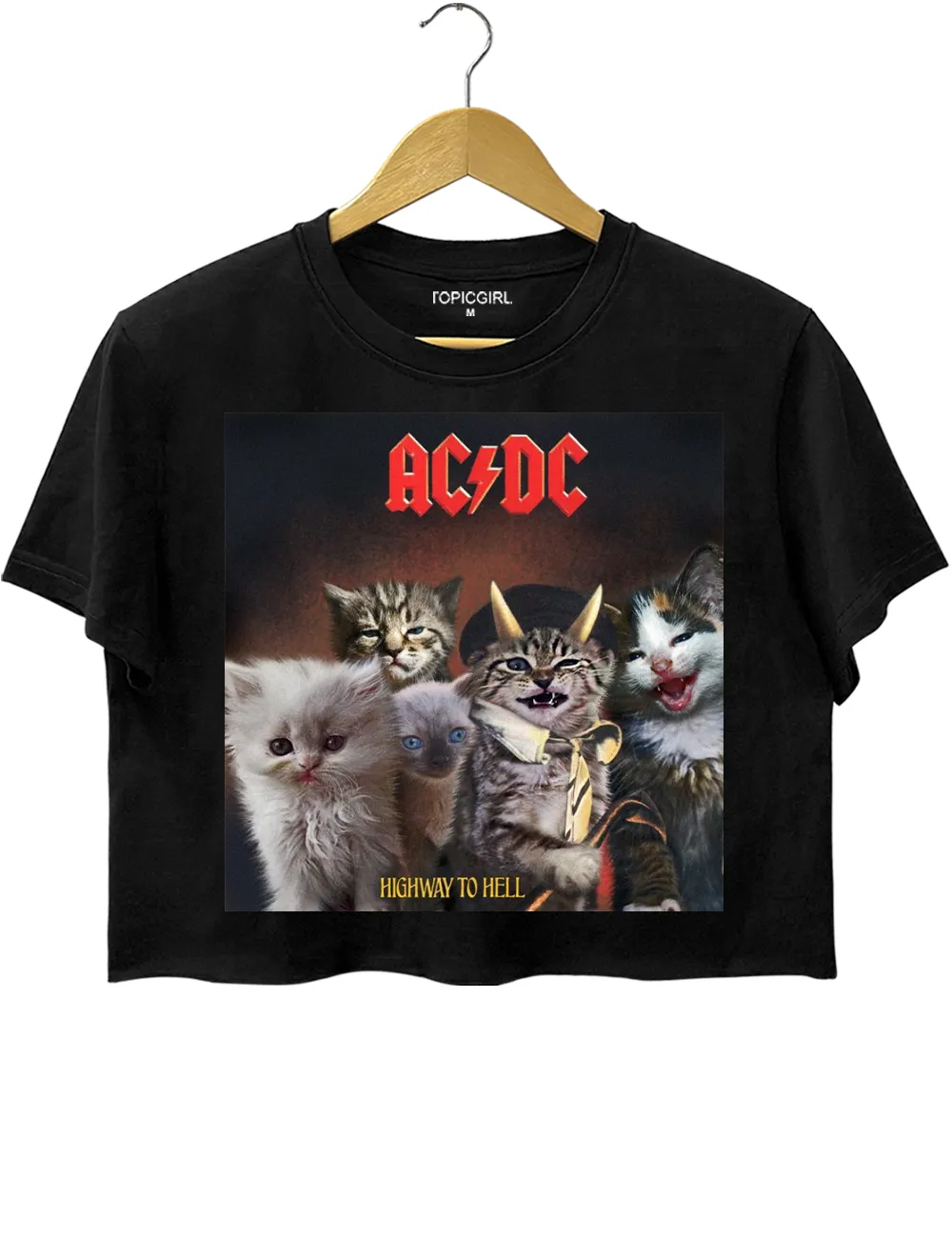 AC/DC Highway to Hell Crop Top sold by Topic Girl